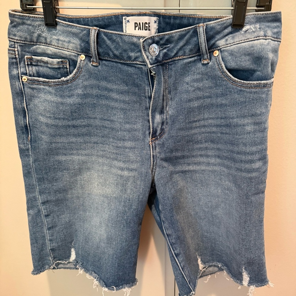 PAIGE Blue Denim Women Shorts